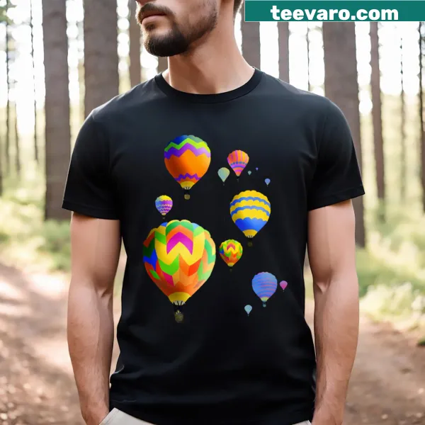 Whimsical balloon illustration on T-shirt