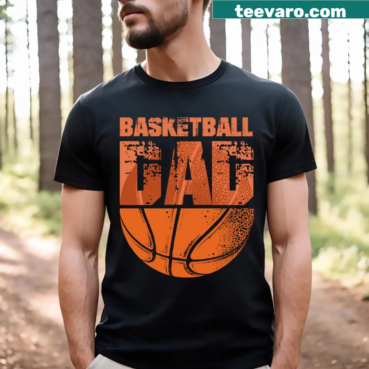 Humorous basketball dad shirt for Father's Day — on a men's t-shirt