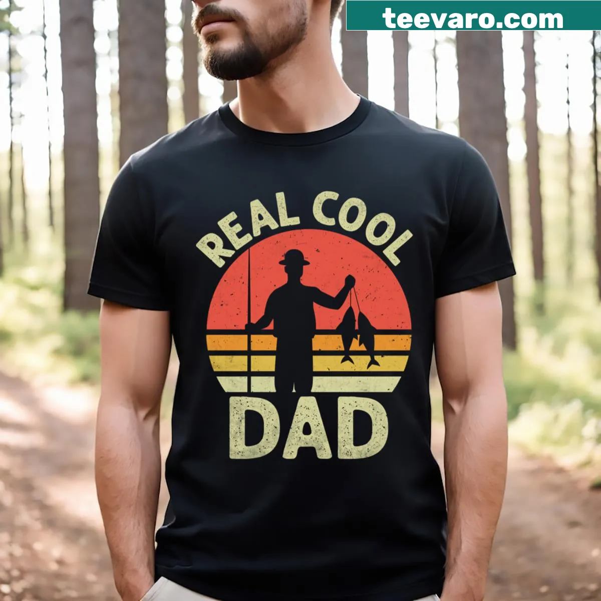 Stylish typography on a T-shirt stating 'Best Dad Ever' — on a men's t-shirt