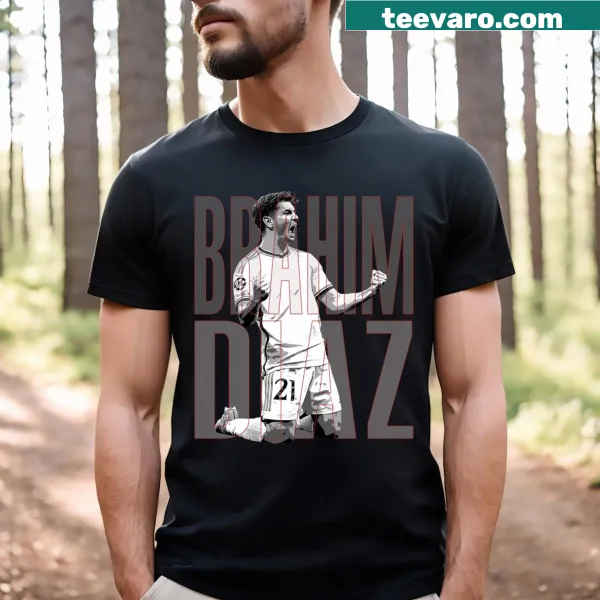 Brahim Diaz illustrated t-shirt for soccer fans