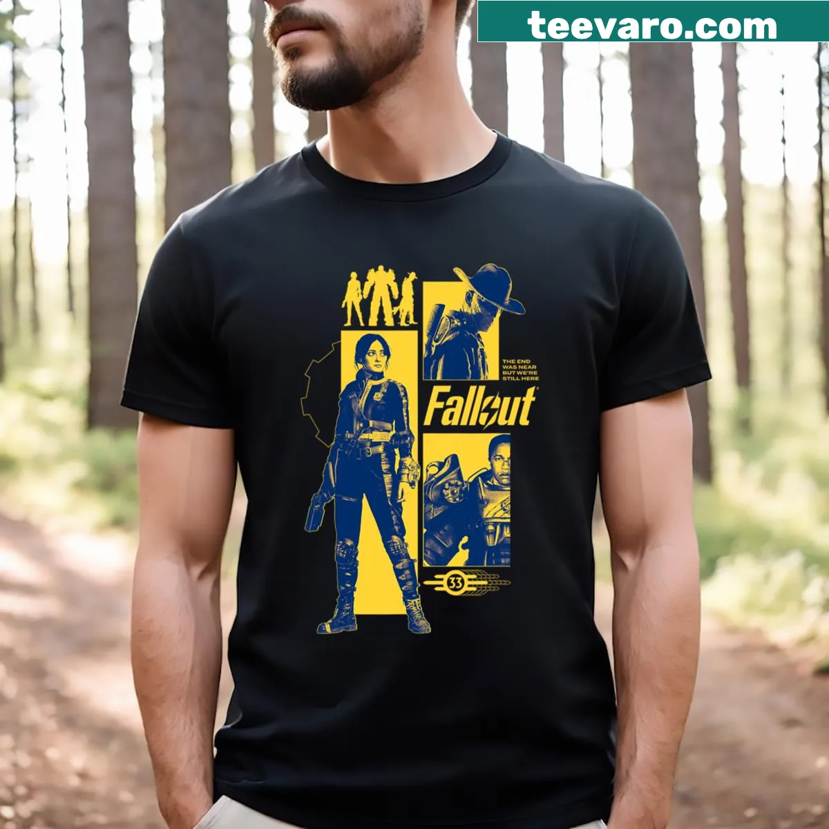 Fallout The End Was Near graphic T-shirt — on a men's t-shirt