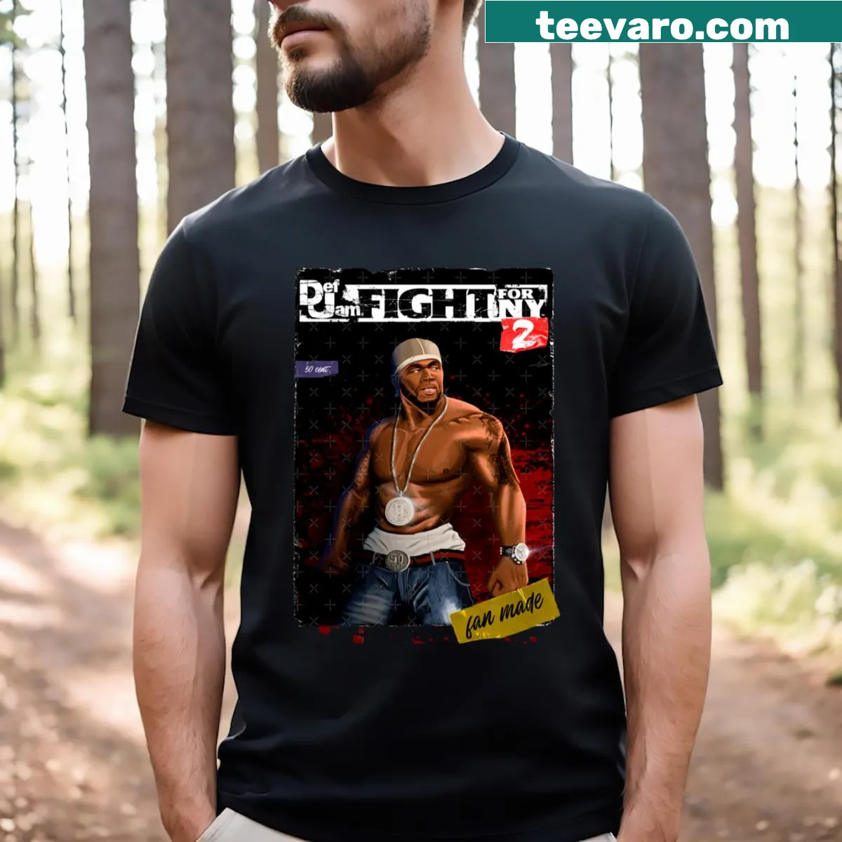 Fanart t-shirt of a famous fighting game from 2004 — on a men's t-shirt