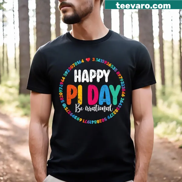 Spiral design of Pi symbol with 'Be Irrational' text