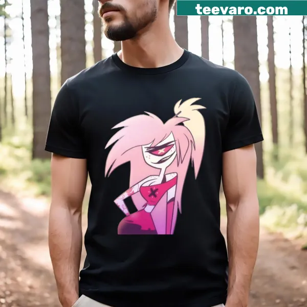 Cherri Bomb character design from Hazbin Hotel on a t-shirt