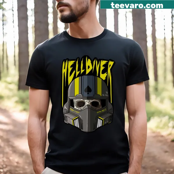 Meme-inspired Helldivers video game t-shirt design