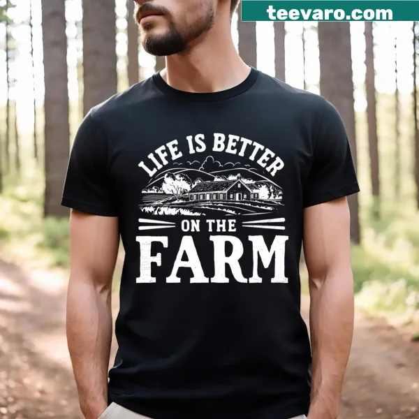 Essential t-shirt celebrating farm life with charming graphics