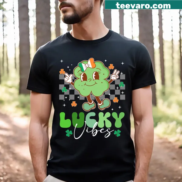 Groovy St. Patrick's Day design for teachers on a fun t-shirt