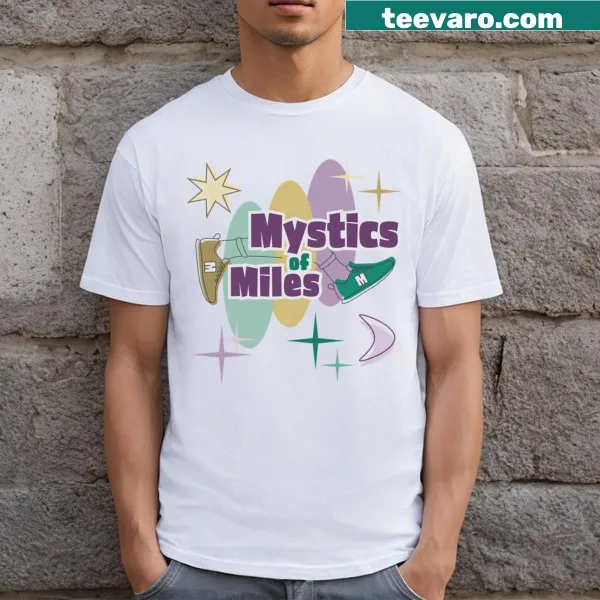 Illustrative t-shirt with the text Mystics Of Miles