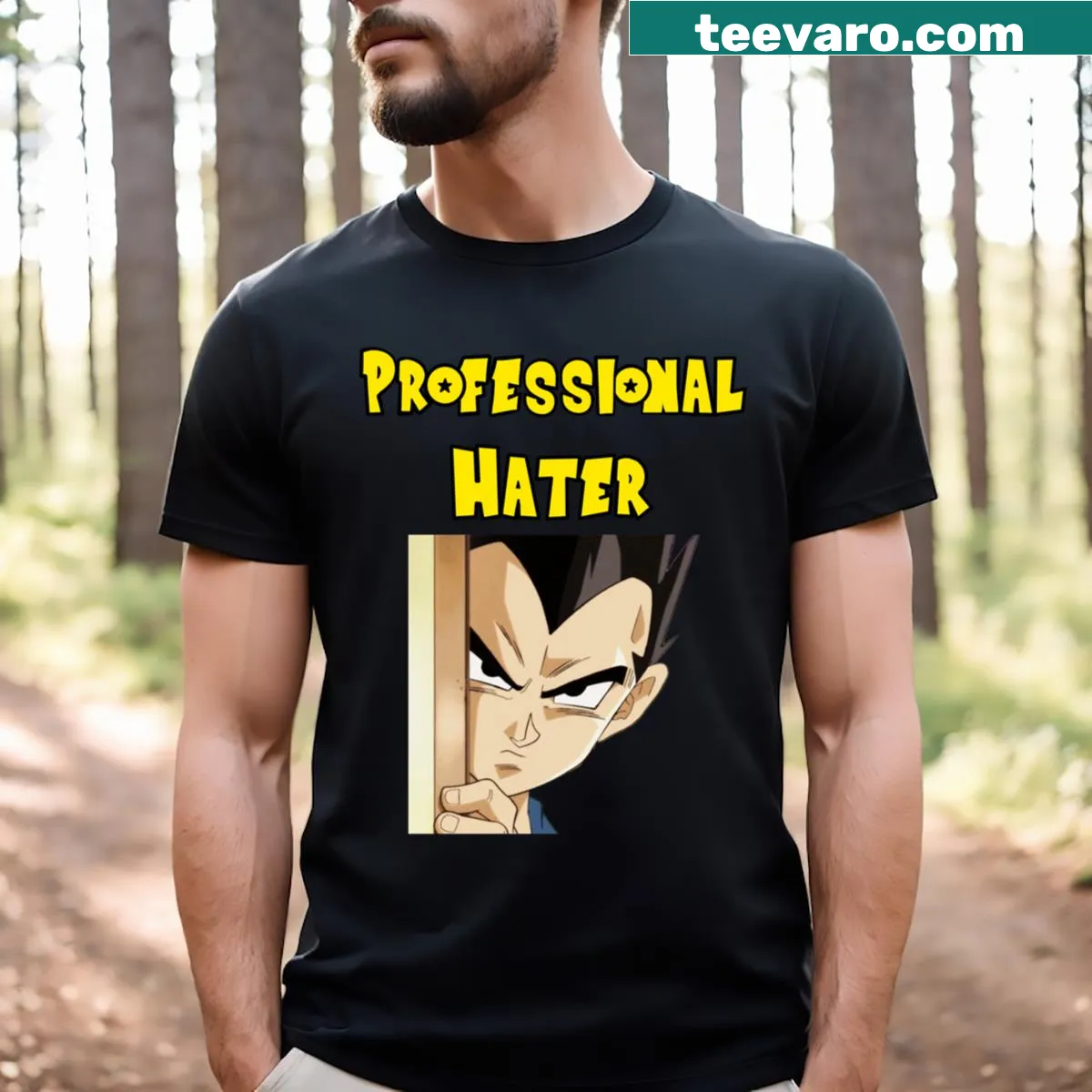 Sarcastic Professional Hater t-shirt with bold text — on a men's t-shirt