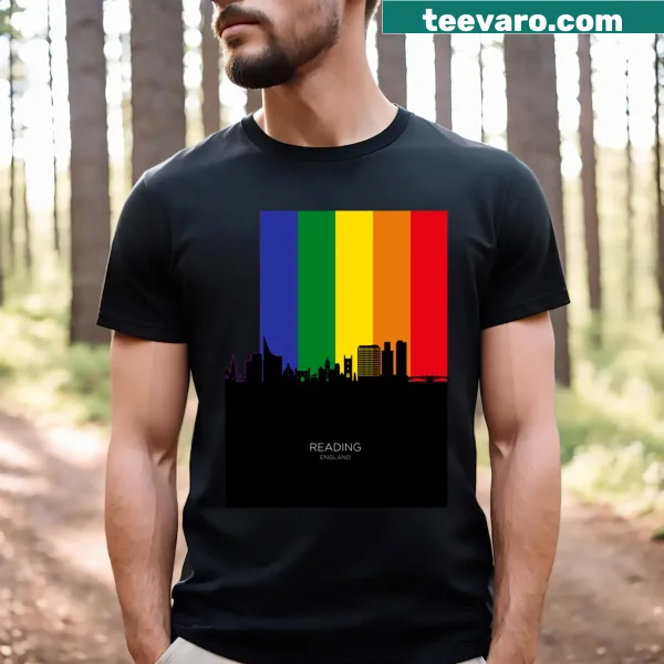 Silhouette of Reading, England skyline on a T-shirt