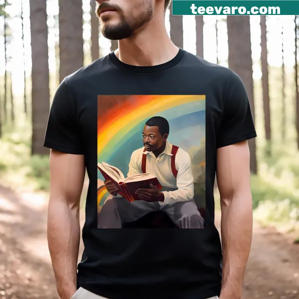 T-shirt featuring a delightful design inspired by The Reading Rainbow