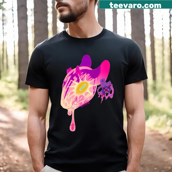 Cartoon goat with a humorous expression on a fun T-shirt
