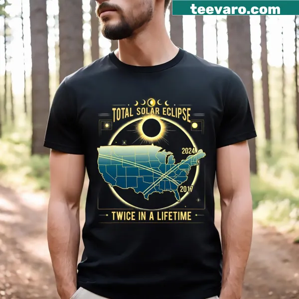 T-shirt celebrating the 2024 Total Solar Eclipse humorously