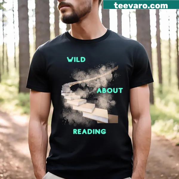 Whimsical design celebrating reading, ideal for kids.
