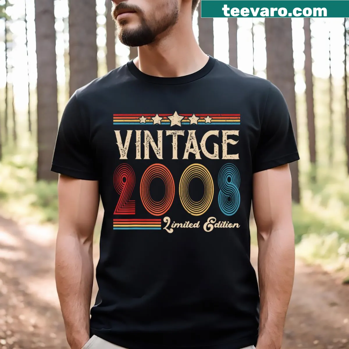 Vintage 2008 16th birthday T-shirt — on a men's t-shirt