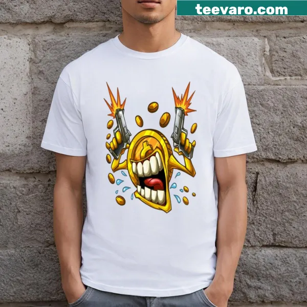Funny t-shirt celebrating coin collecting with playful text