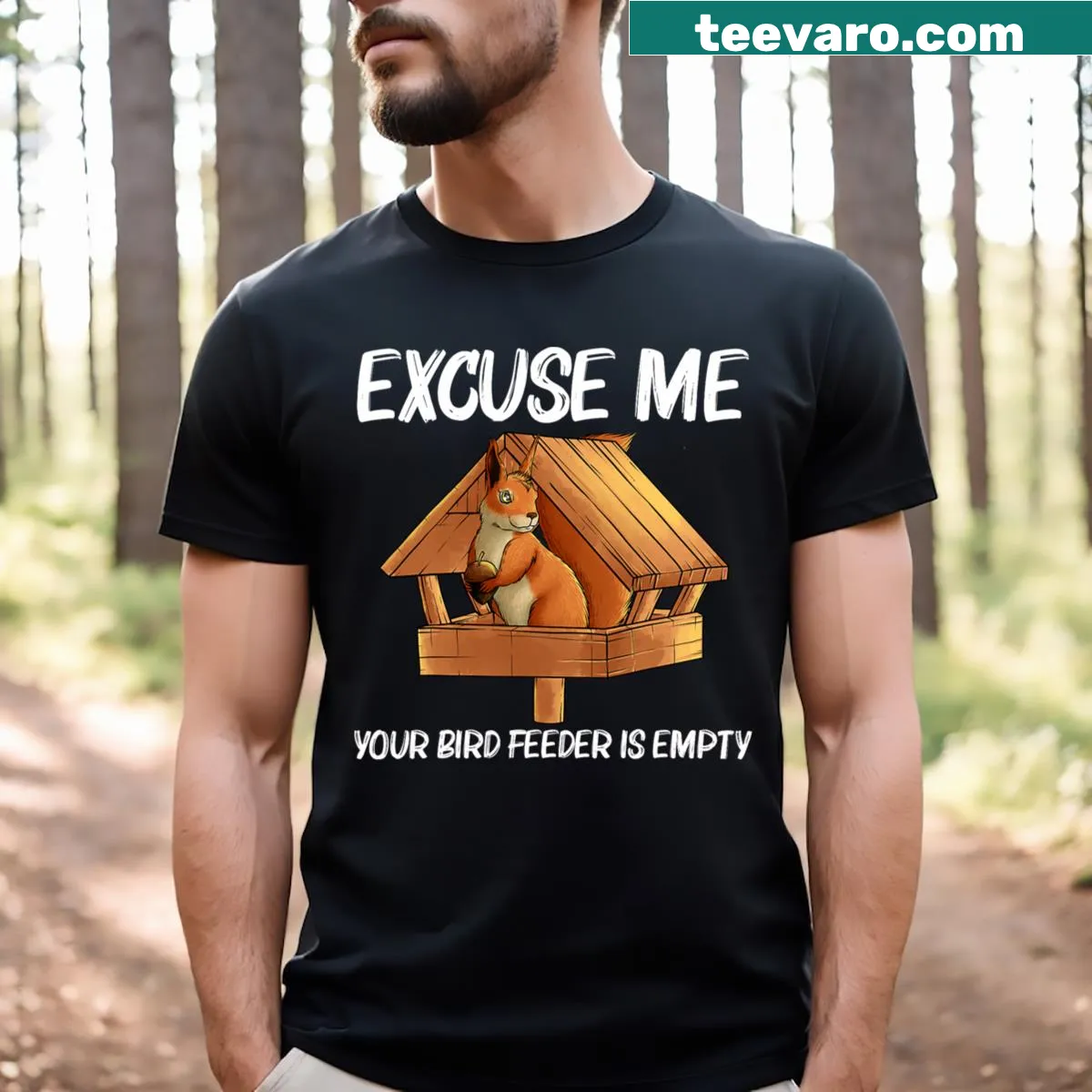 Illustration of a cool squirrel on a t-shirt — on a men's t-shirt