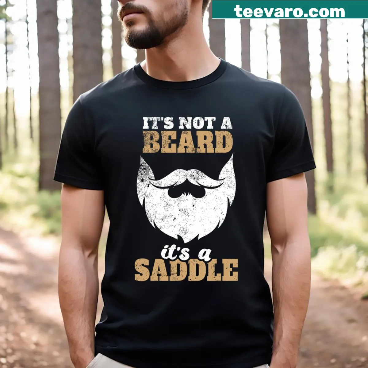 Funny Dad T-shirt with a humorous phrase about beards — on a men's t-shirt
