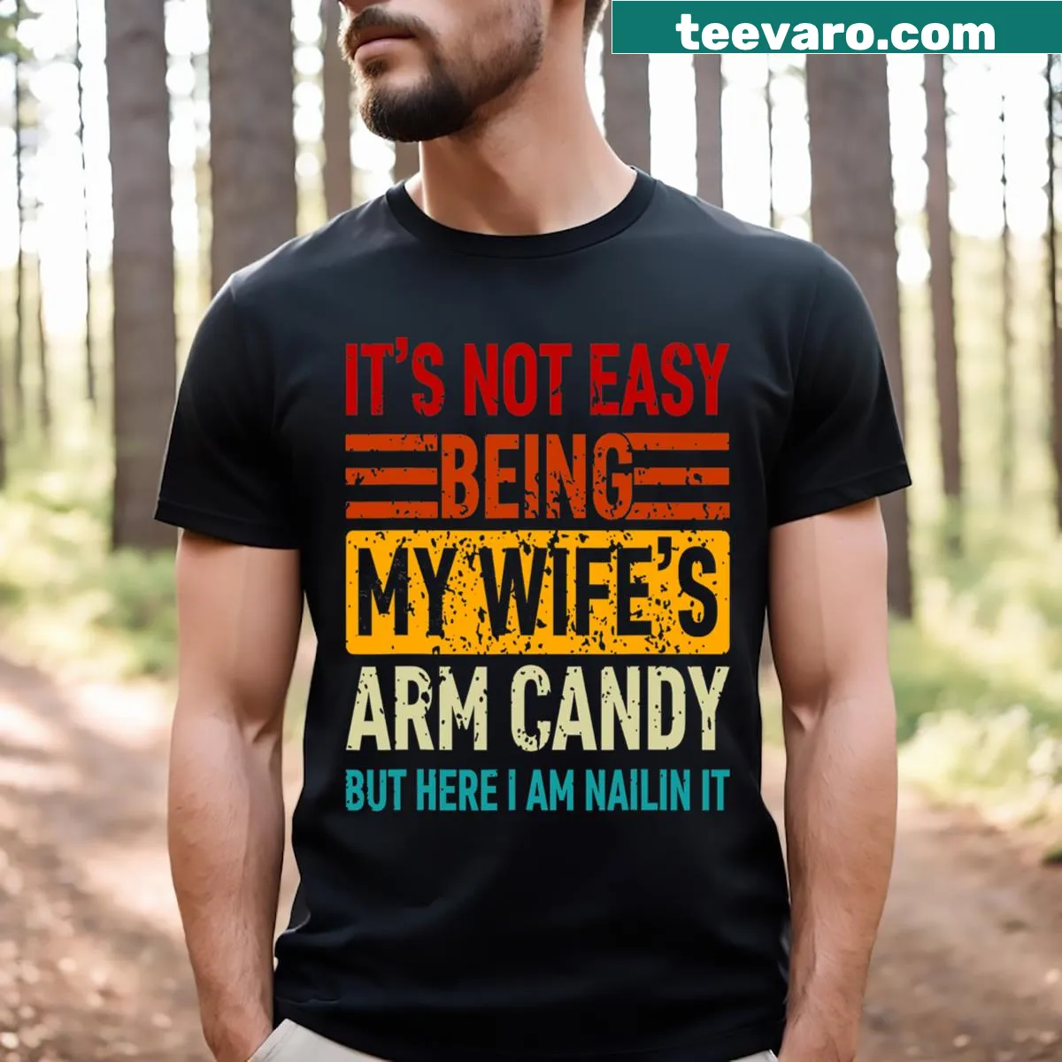 Funny Husband T-shirt with a humorous saying about marriage — on a men's t-shirt