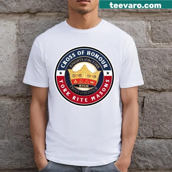 Illustration of a knight's helmet and sword on t-shirt
