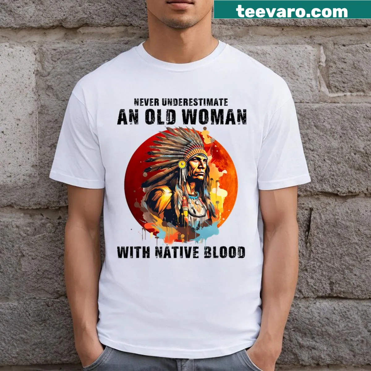 Vintage-style T-shirt with text about respect for elders and heritage — on a men's t-shirt