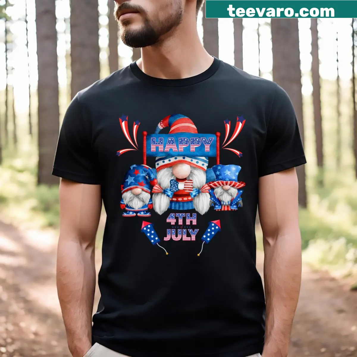 Funny graphic T-shirt for Independence Day celebrations — on a men's t-shirt
