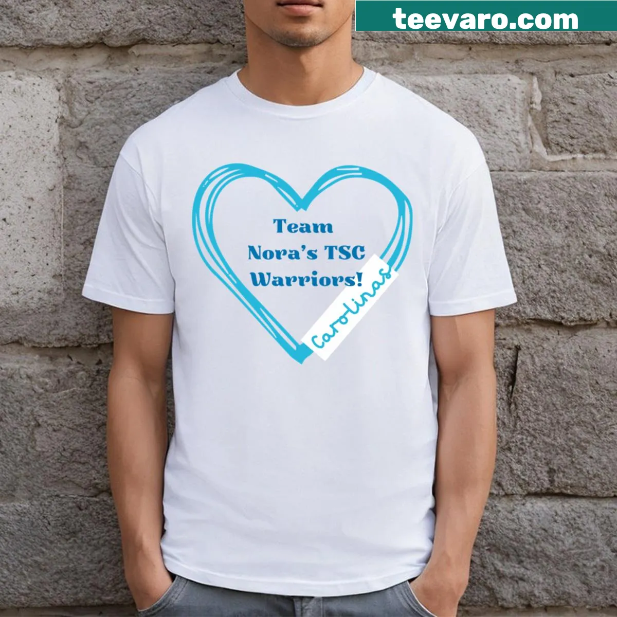 Illustration of Nora's Tsc Warriors on a T-shirt — on a men's t-shirt