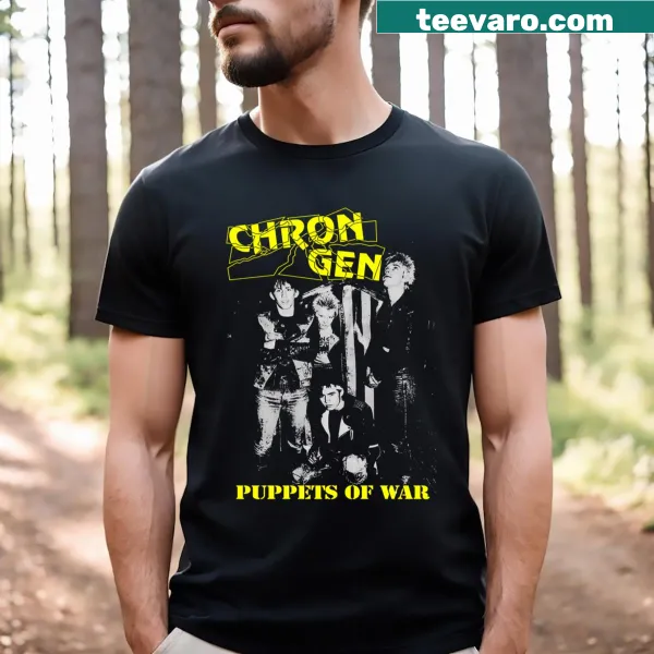 T-shirt with the text Puppets Of War in bold letters