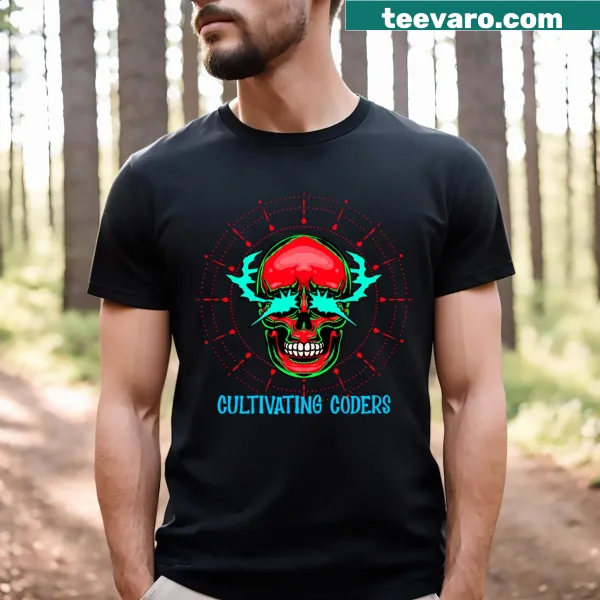 Funny T-shirt with 'Cultivating Coders Weak' text design