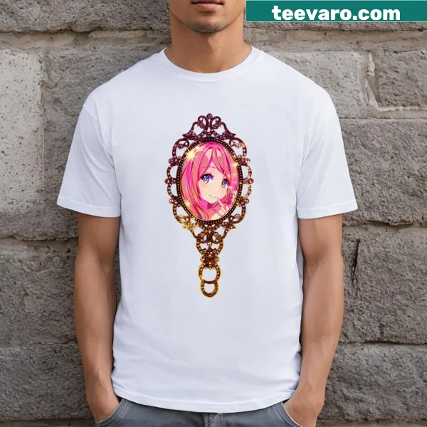 T-shirt featuring 'Cute In Her Mirror' text design