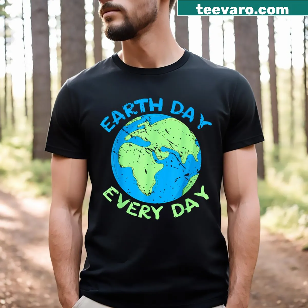 Inspirational Earth Day T-shirt with 'Save The Planet' message — on a men's t-shirt