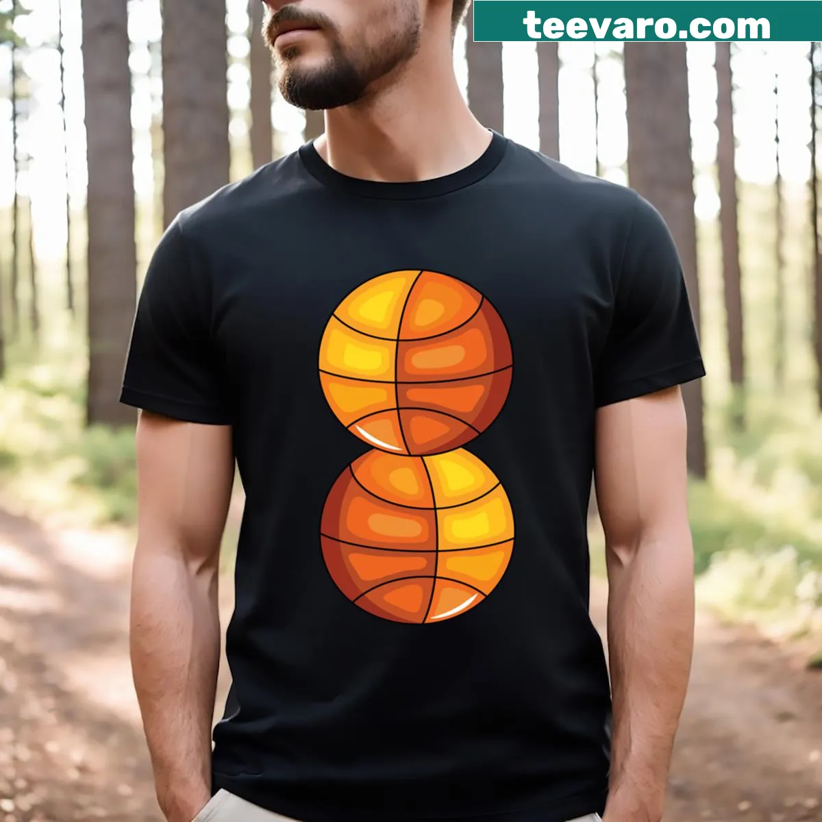 Basketball-themed 8th birthday t-shirt for kids — on a men's t-shirt