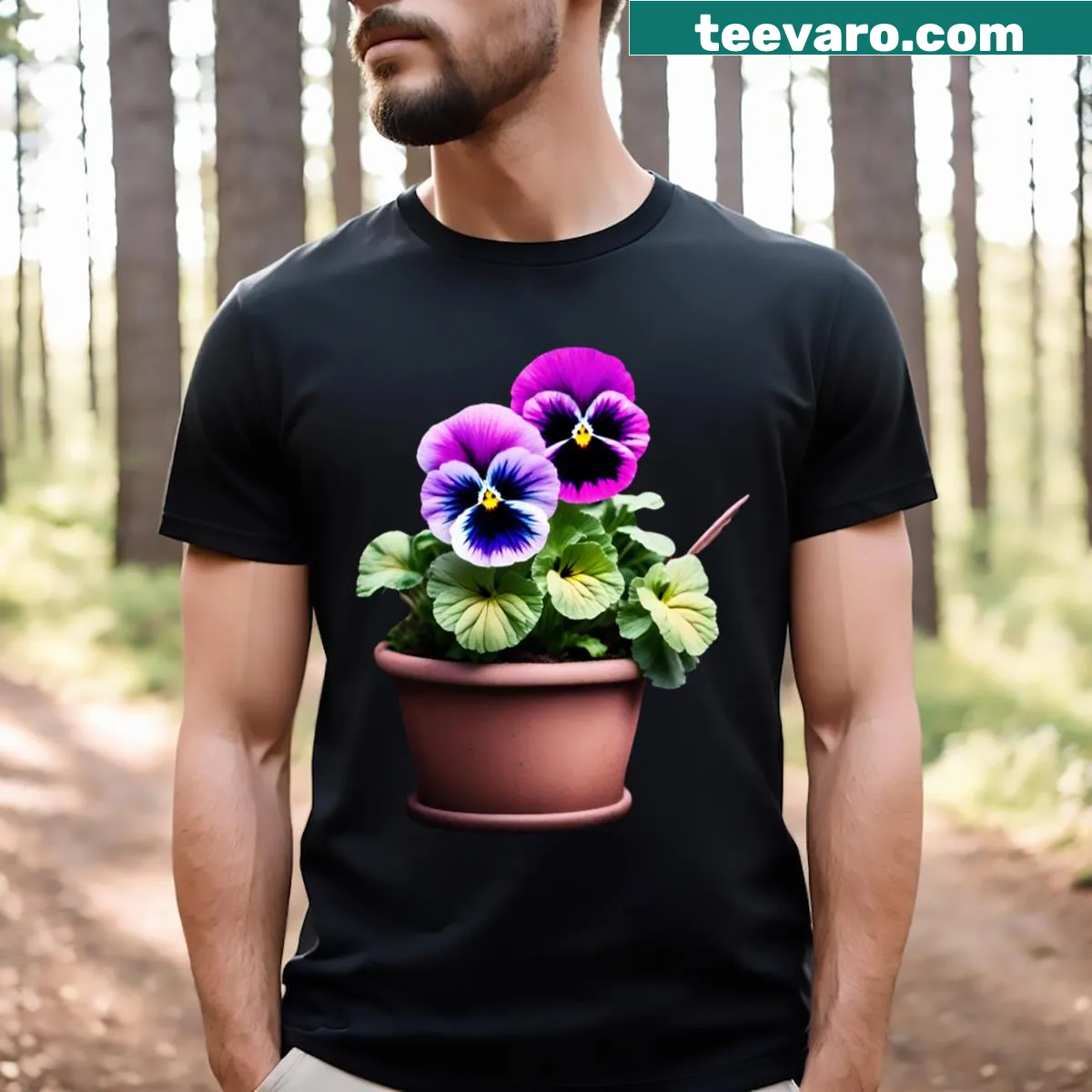 Humorous gardening illustrations on a T-shirt — on a men's t-shirt