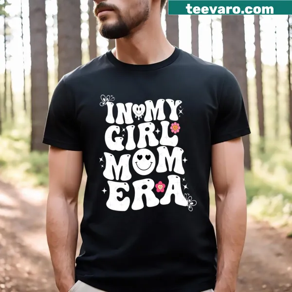 Retro 'Girl Mom' T-shirt with playful design celebrating motherhood