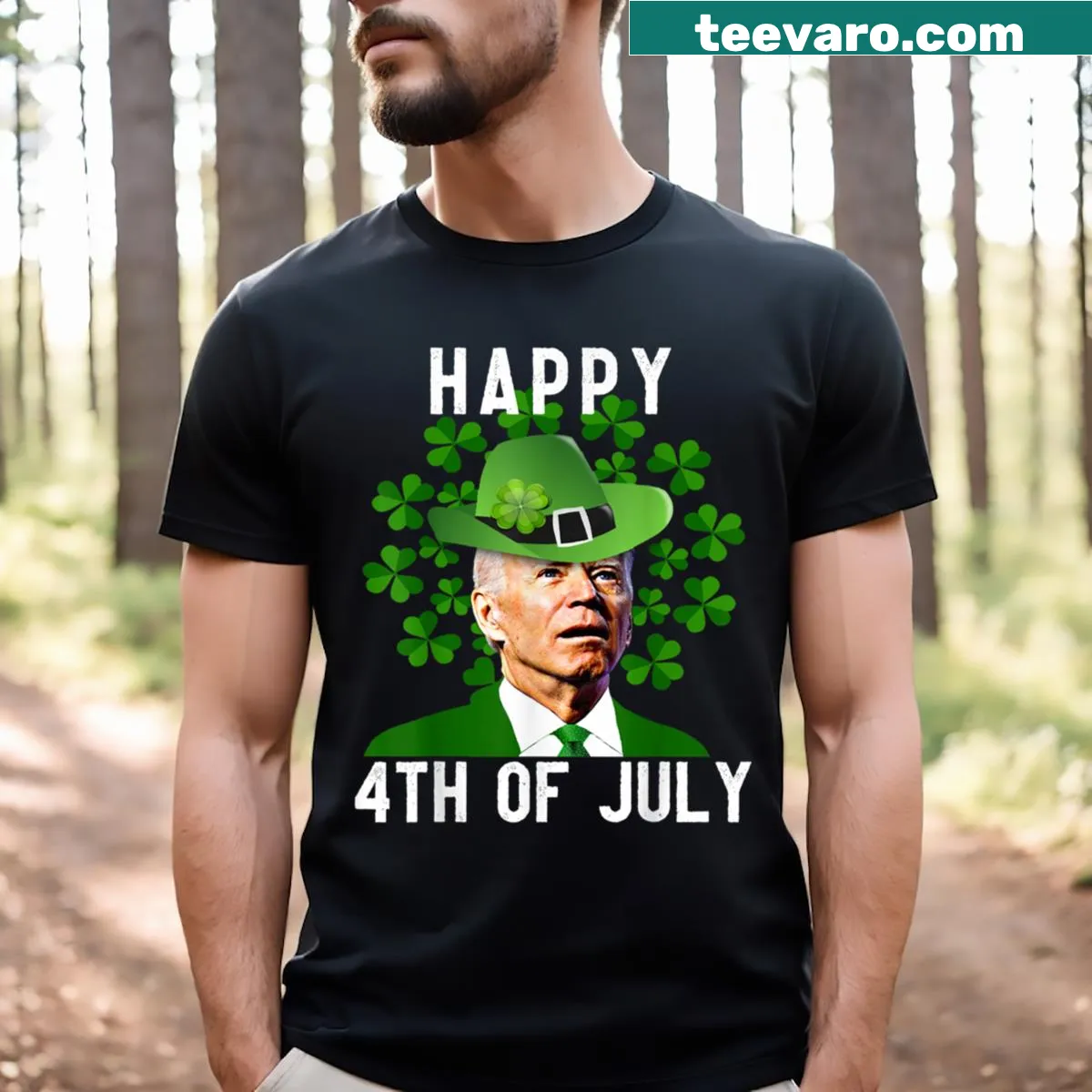 Funny t-shirt with confused Joe Biden for 4th of July — on a men's t-shirt