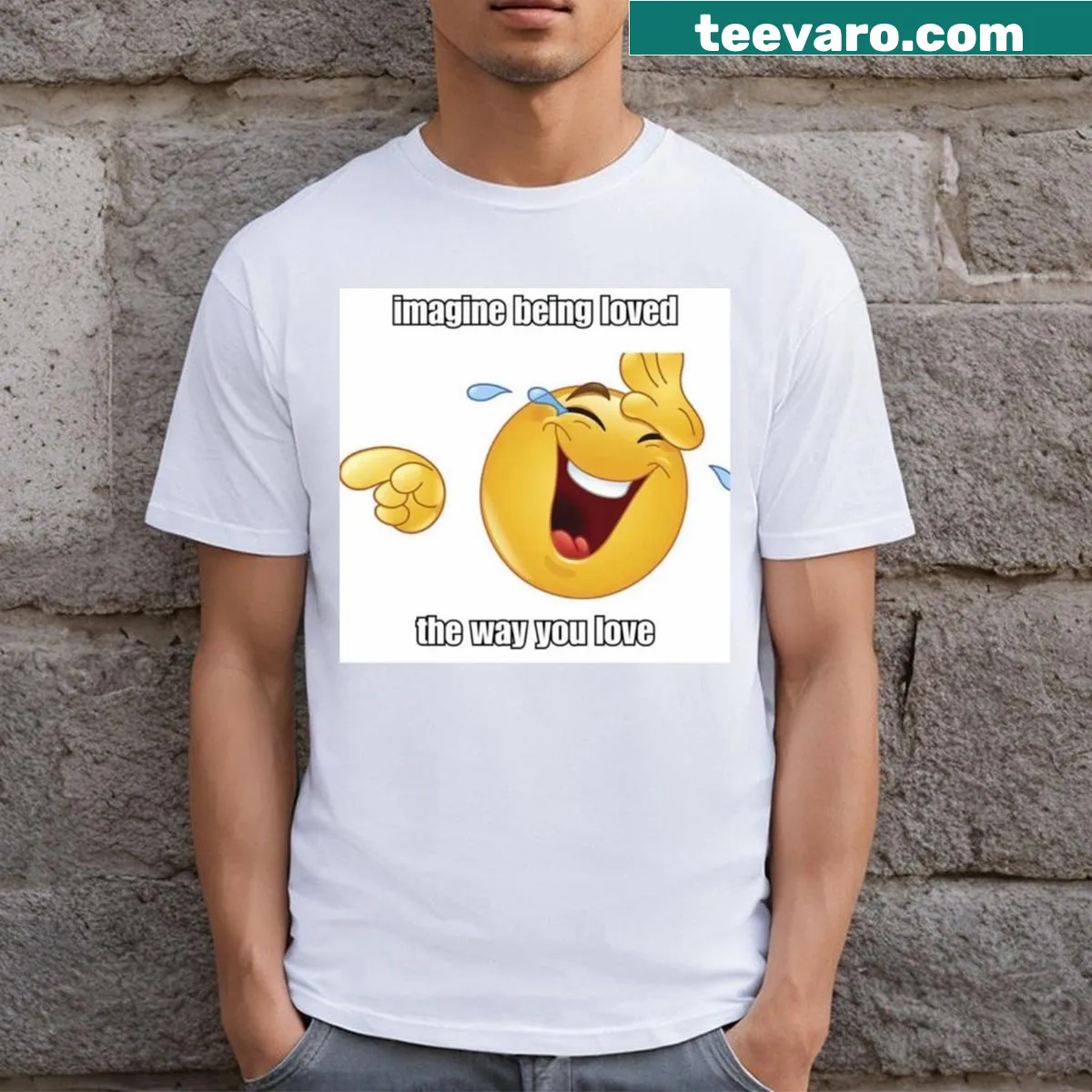 Sentimental T-shirt with text about love and relationships — on a men's t-shirt