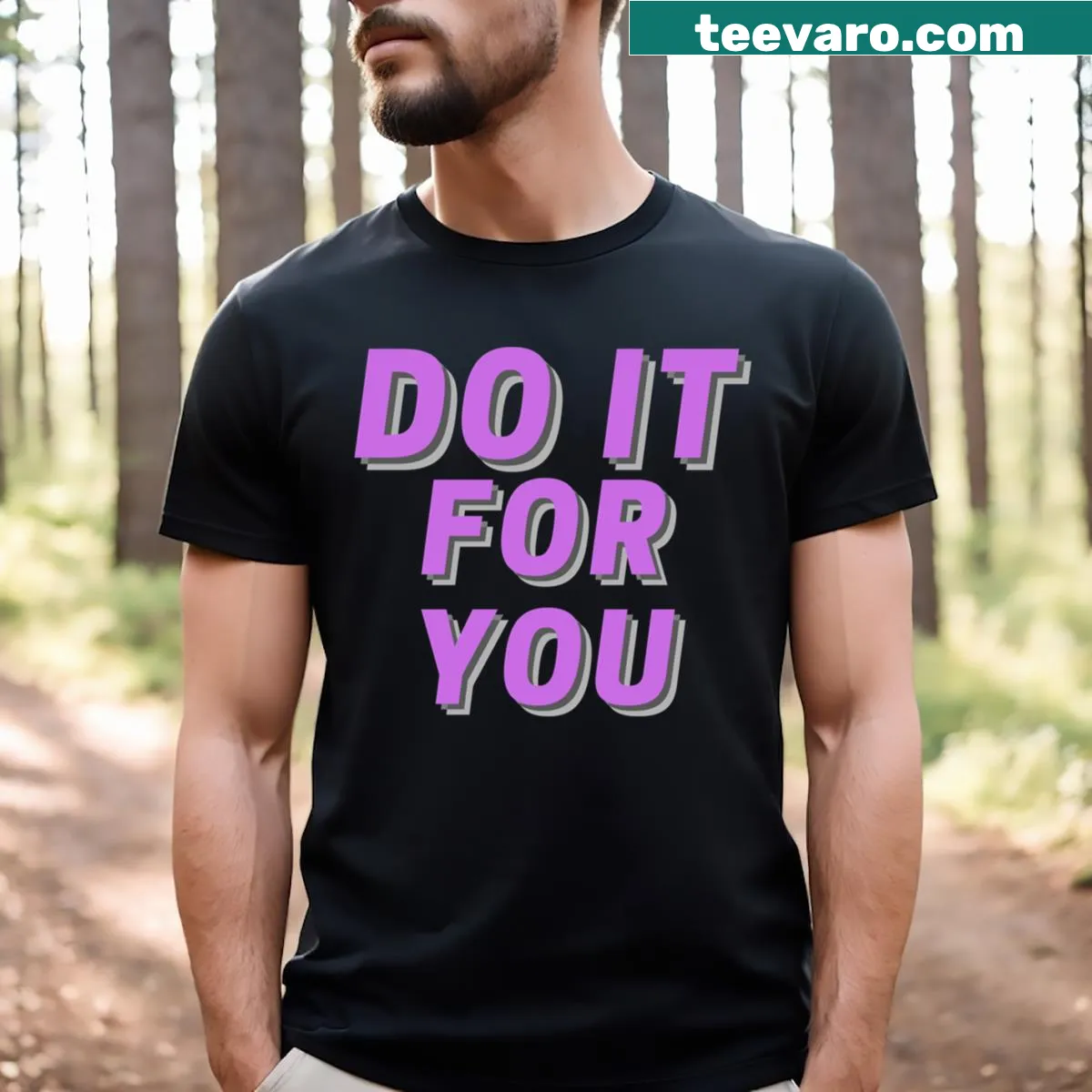 T-shirt featuring the quote 'Always Remember To Do For Yourself' in a motivational font — on a men's t-shirt