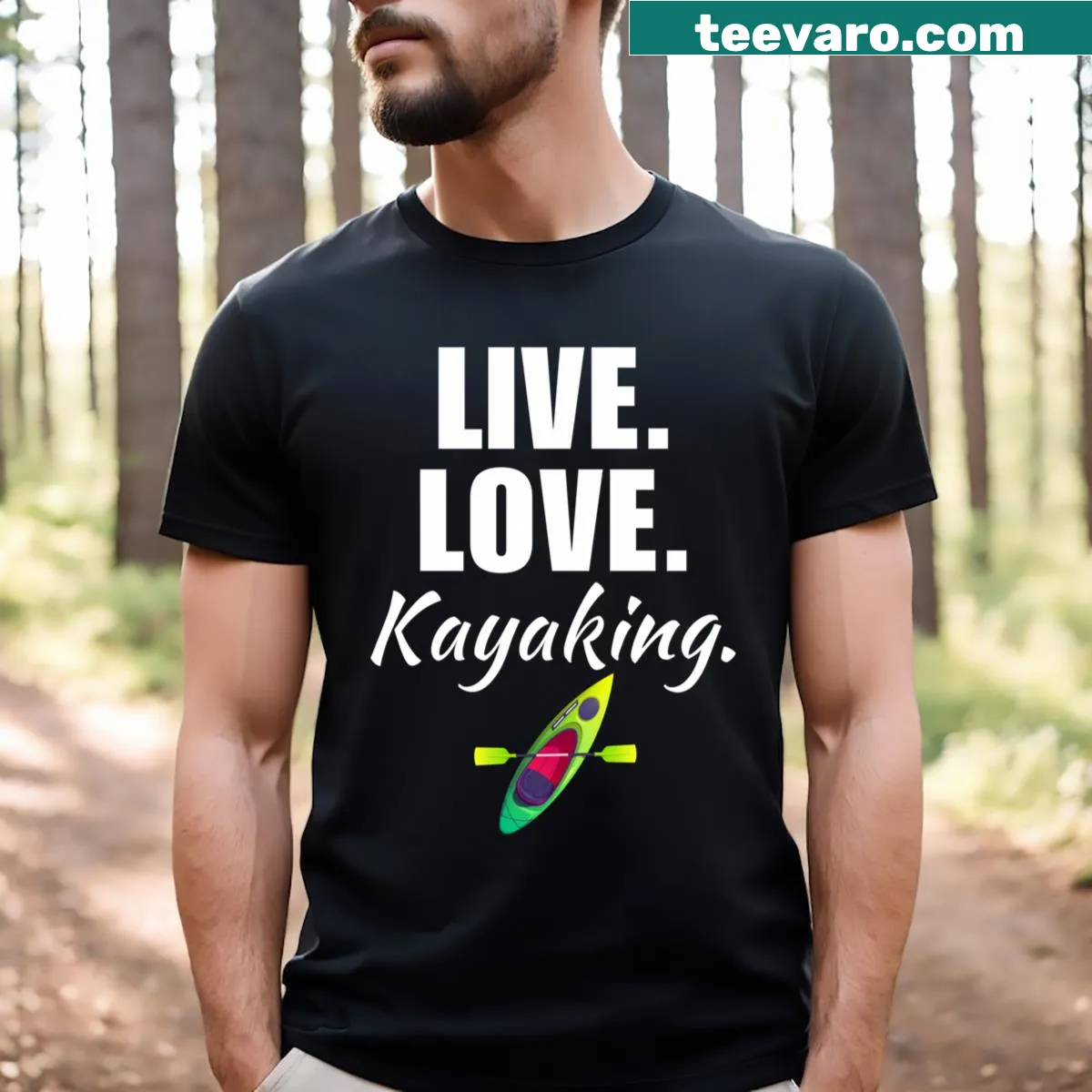 Funny kayaking quote t-shirt for kayaking moms and dads — on a men's t-shirt