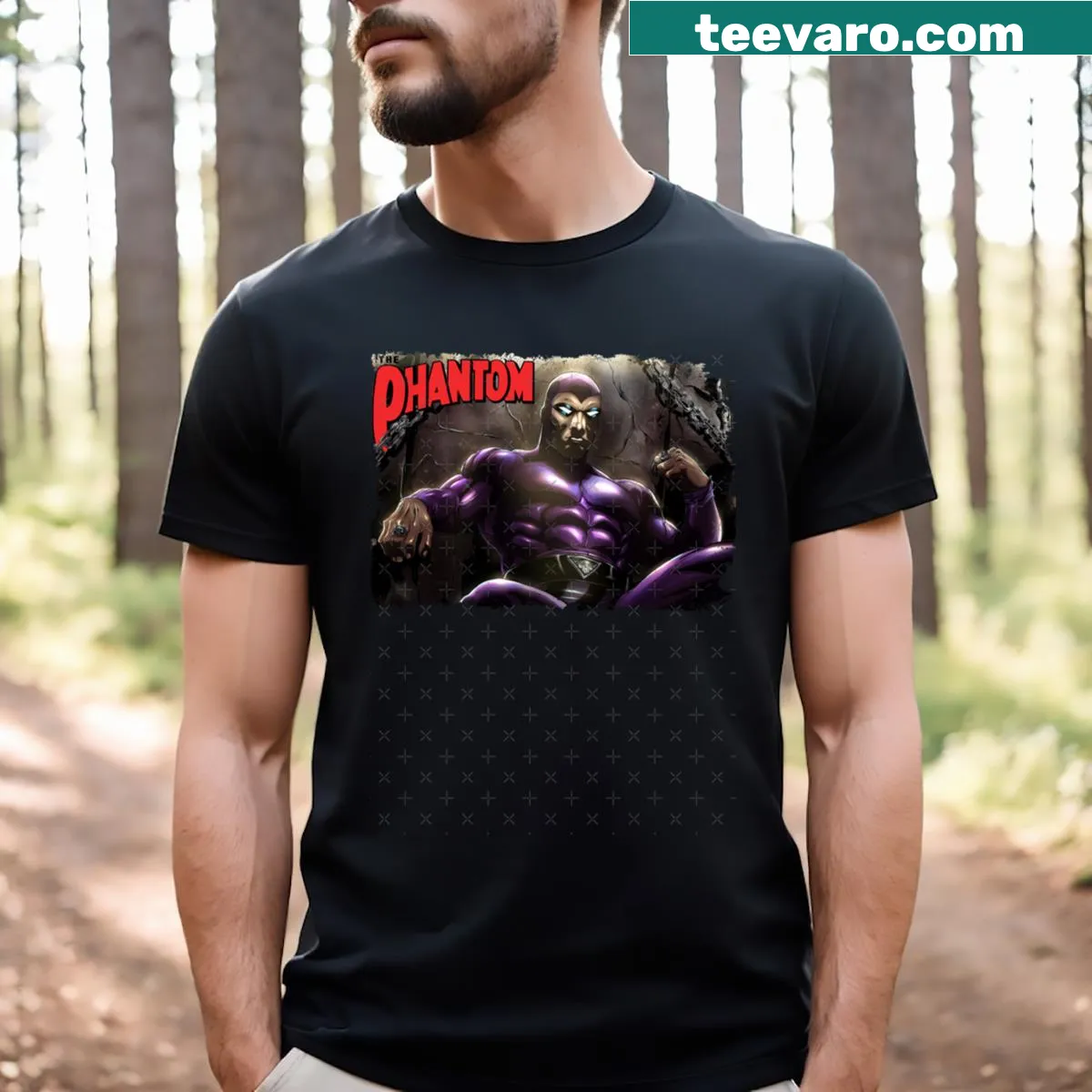 Bold jungle-themed graphic T-shirt featuring fierce animals — on a men's t-shirt