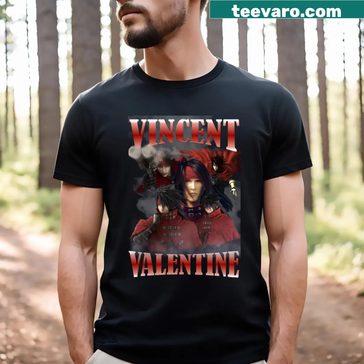 Edgy Valentine T-shirt with bold typography — on a men's t-shirt