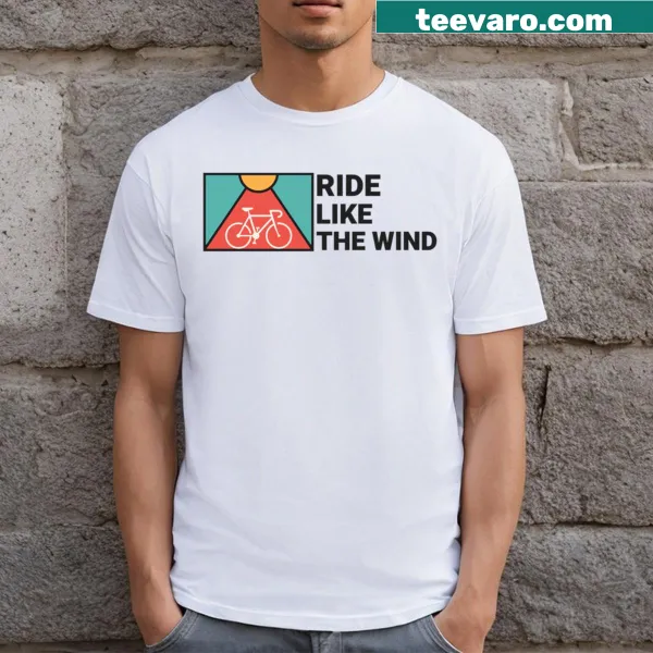 Playful T-shirt with the phrase 'Ride Like The Wind'