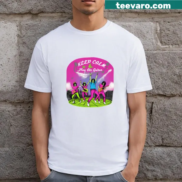 Playful vintage rock music themed t-shirt design.