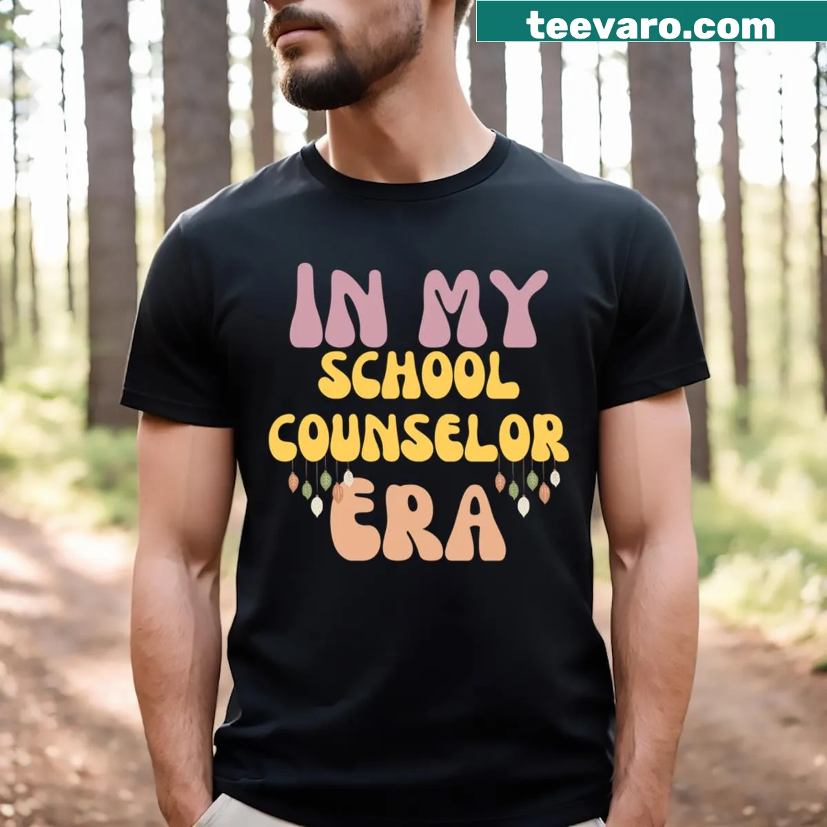 Retro styled t-shirt for school counselors with funny slogan — on a men's t-shirt