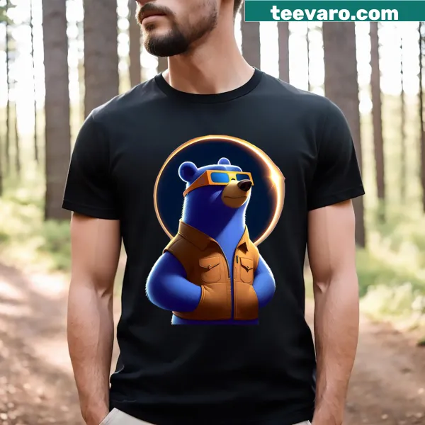 T-shirt depicting an artistic design of an eclipse