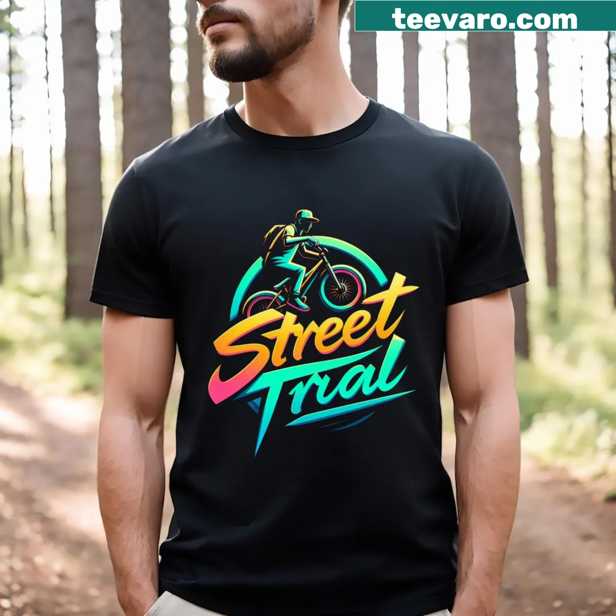 Edgy street art graphic on T-shirt — on a men's t-shirt