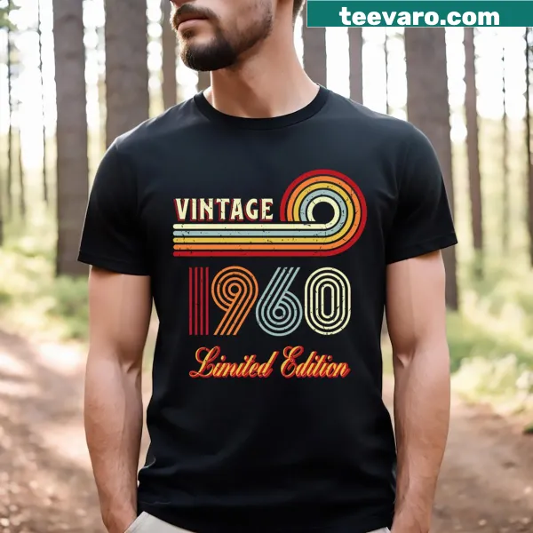 Vintage-style 1960 birthday t-shirt for 64 years old