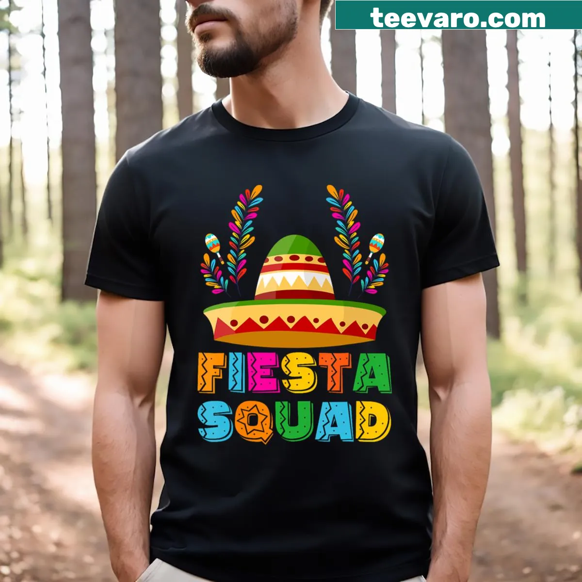 Cinco De Mayo fiesta-themed boys kids t-shirt with festive graphics — on a men's t-shirt