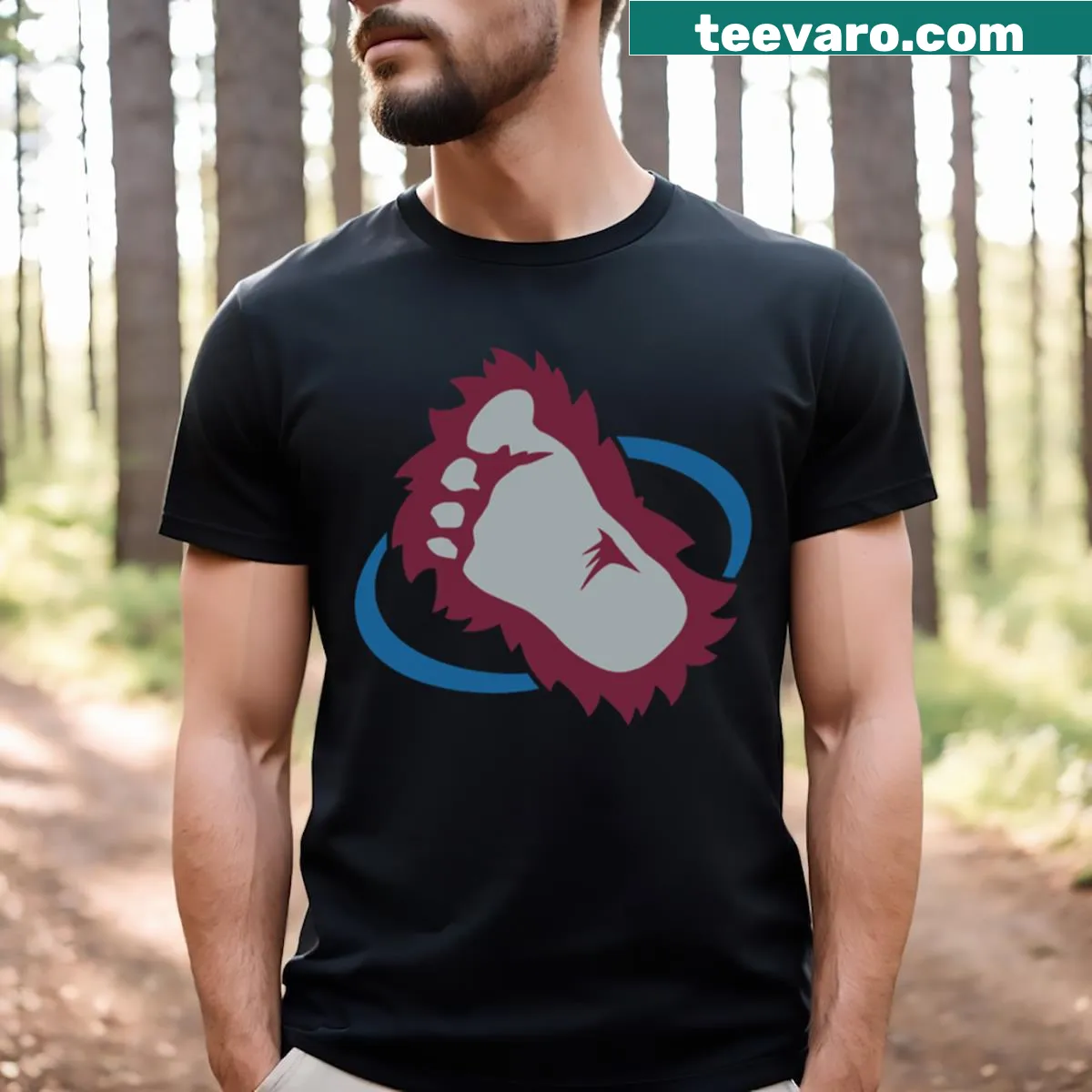 Colorado Avalanche t-shirt featuring the team's logo — on a men's t-shirt