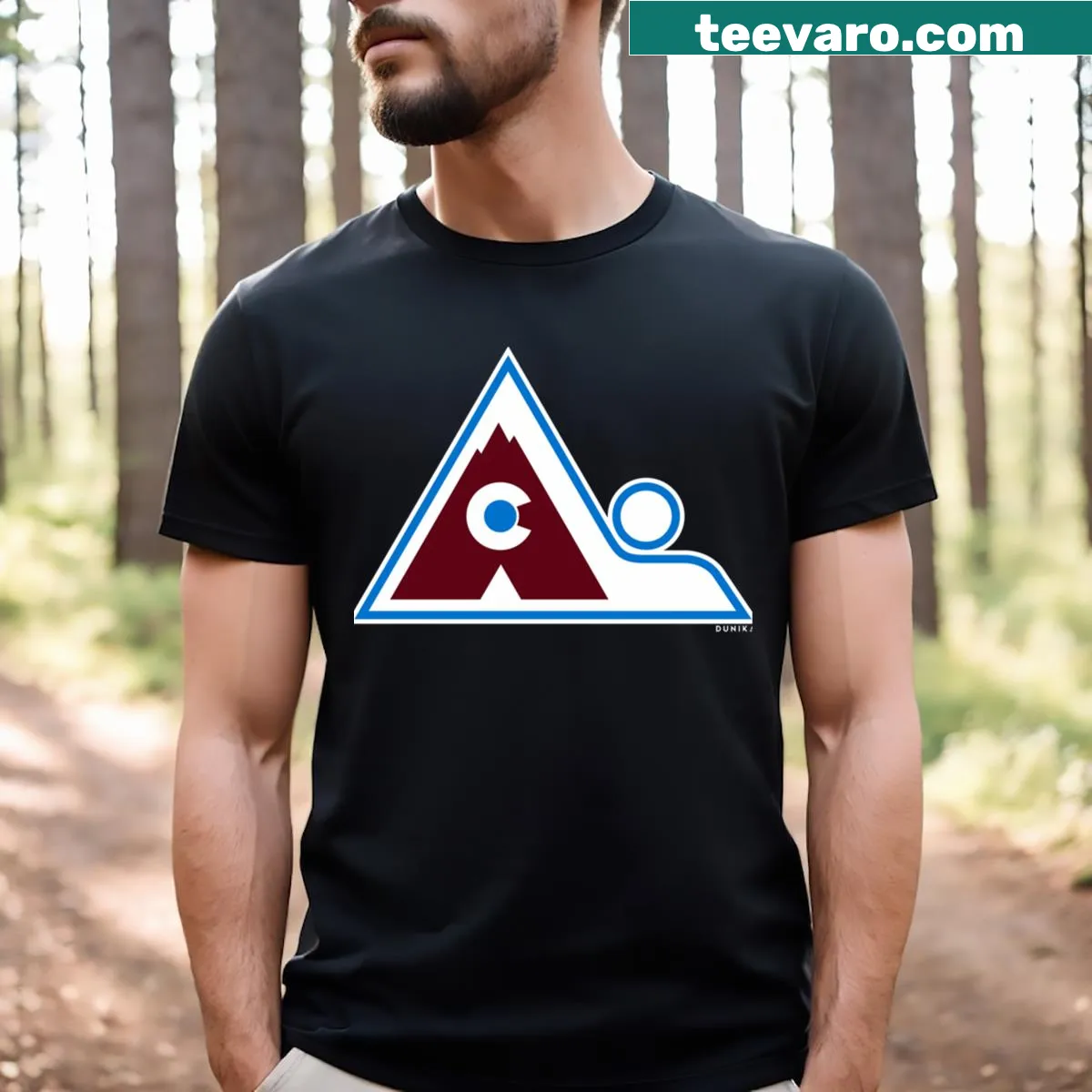 Concept logo t-shirt for the Colorado Avalanche hockey team — on a men's t-shirt