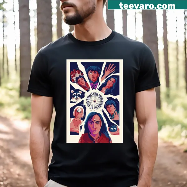 T-shirt featuring abstract typography inspired by Everything Everywhere All At Once